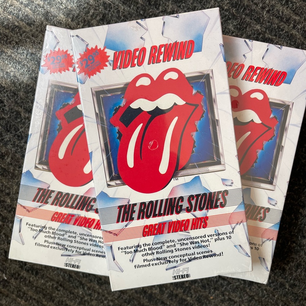 Rolling Stones !!! Collector item!! 5 unopened videos!!